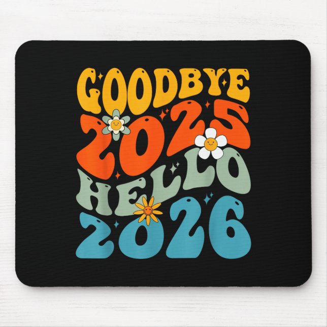 Mousepad Happy New Year 2026 Goodbye 2025 Hello 2026  (Frente)