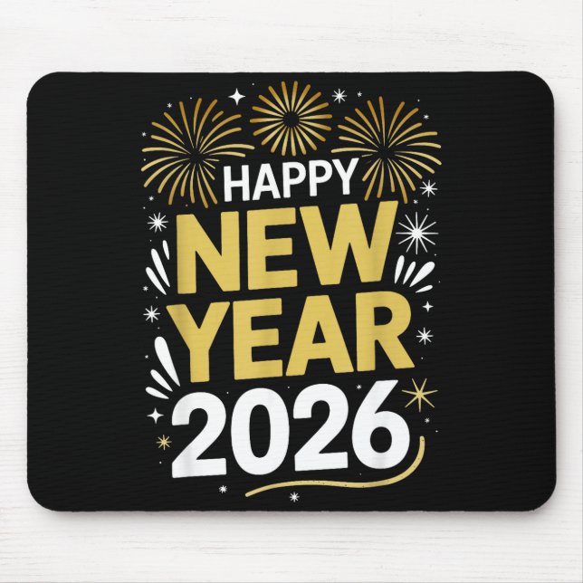 Mousepad Happy New Year 2026 - New Year's Eve 2026  (Frente)