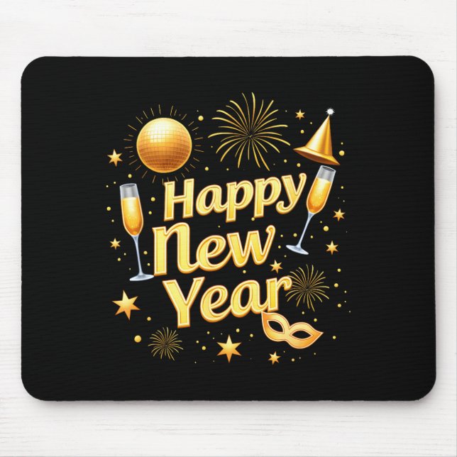 Mousepad Happy New Year 2026 New Years Eve Party Countdown  (Frente)