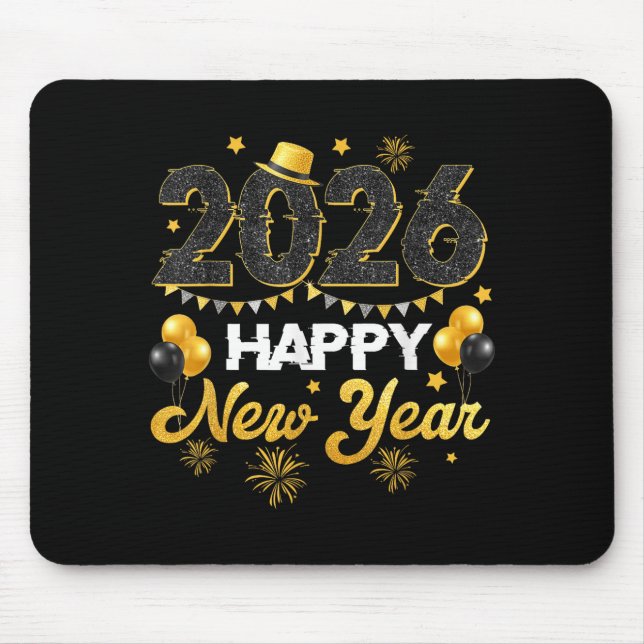 Mousepad Happy New Year 2026 New Year's Eve Party Countdown (Frente)