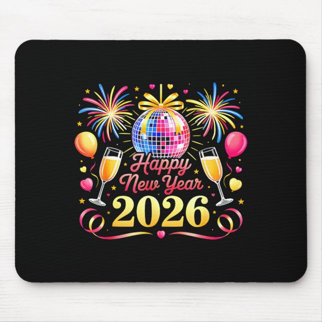 Mousepad Happy New Year 2026 New Years Eve Party Countdown  (Frente)