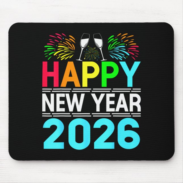 Mousepad Happy New Year 2026 Nye Party - Funny New Years Ev (Frente)