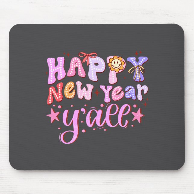 Mousepad Happy New Year 2026 Party Countdown New Years Y'al (Frente)