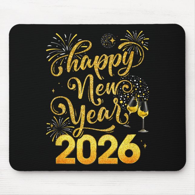 Mousepad Happy New Year 2026 Party New Years Eve Holiday  (Frente)