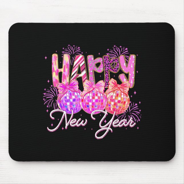 Mousepad Happy New Year 2026 Preppy New Years Nk Coquette B (Frente)
