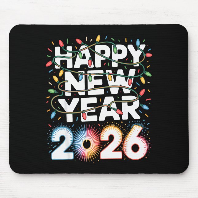 Mousepad Happy New Year 2026 Sparkle Shirt For Women  (Frente)