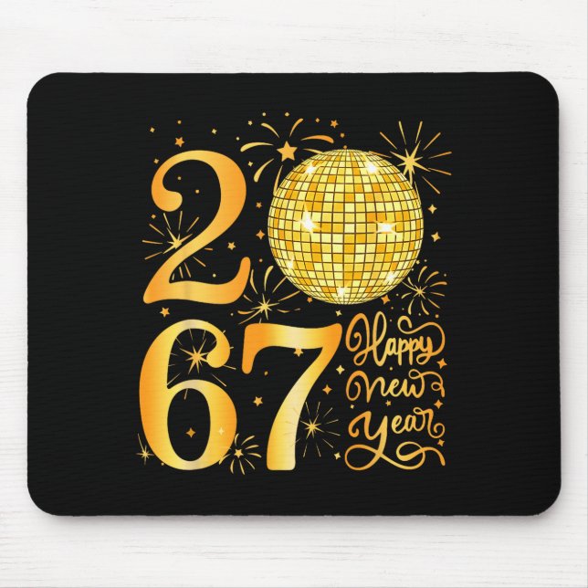 Mousepad Happy New Year 2067 Funny 67 Six Seven Meme New Ye (Frente)