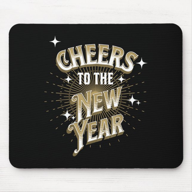 Mousepad Happy New Year - Cheers To The New Year  (Frente)