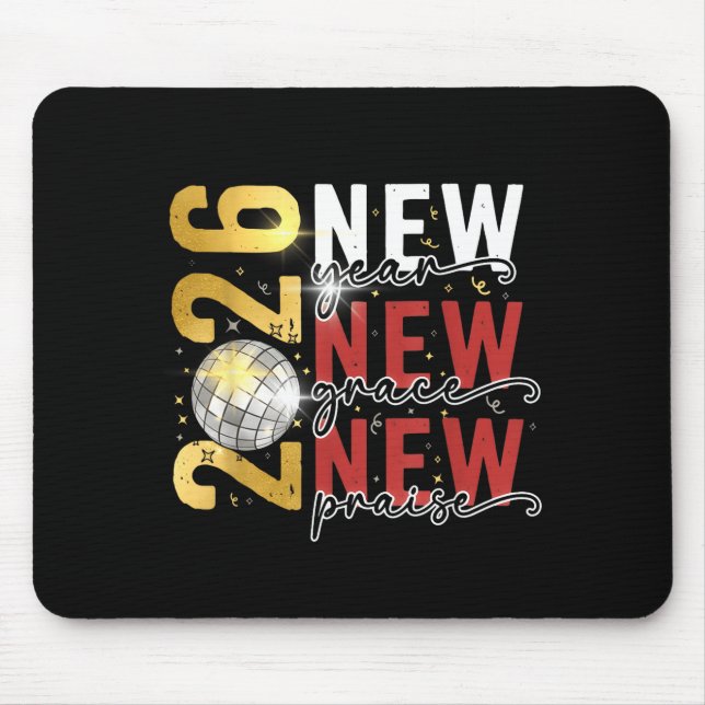 Mousepad Happy New Year Eve 2026 New Year Party Hello 2026  (Frente)