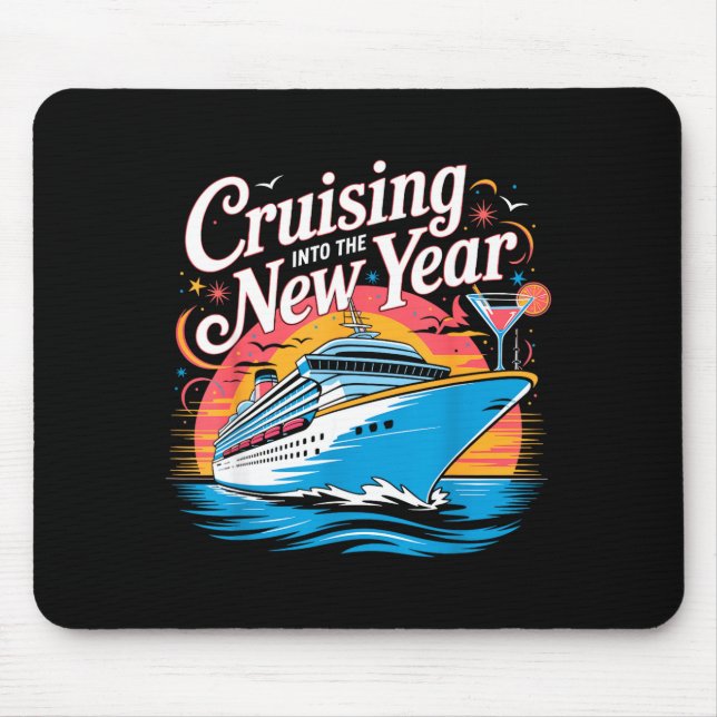 Mousepad Happy New Year Family Cruise Matching Celebration  (Frente)
