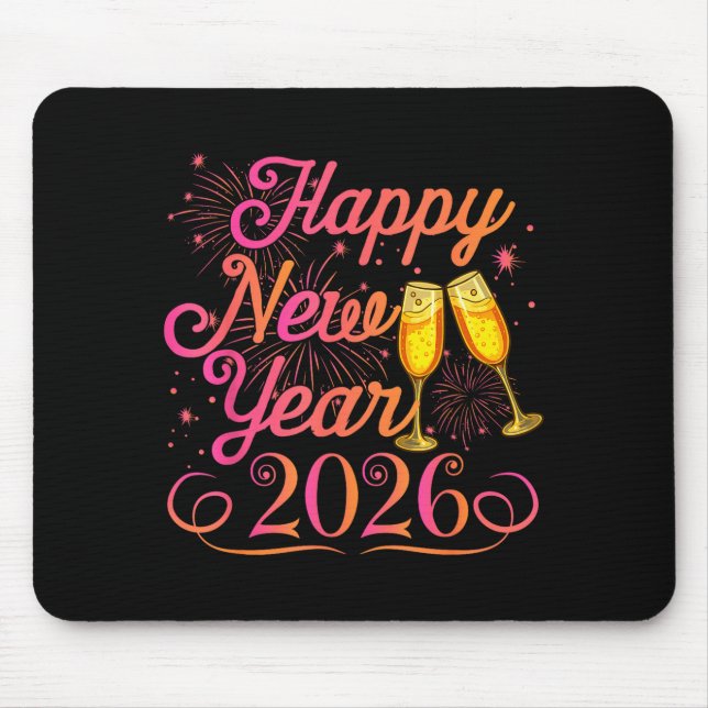 Mousepad Happy New Year Funny Matching Family New Years Eve (Frente)