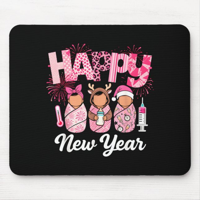 Mousepad Happy New Year Labor Delivery L&amp;d Nurse Nye Pa (Frente)