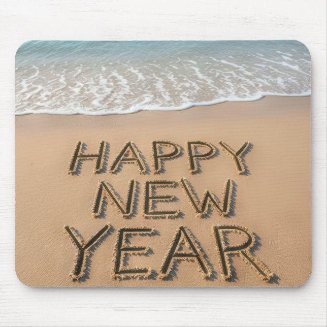 Mousepad Happy New Year Seashore (Frente)