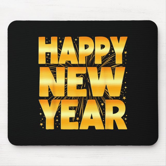 Mousepad Happy New Year Shirt Family New Years Eve Party Fi (Frente)