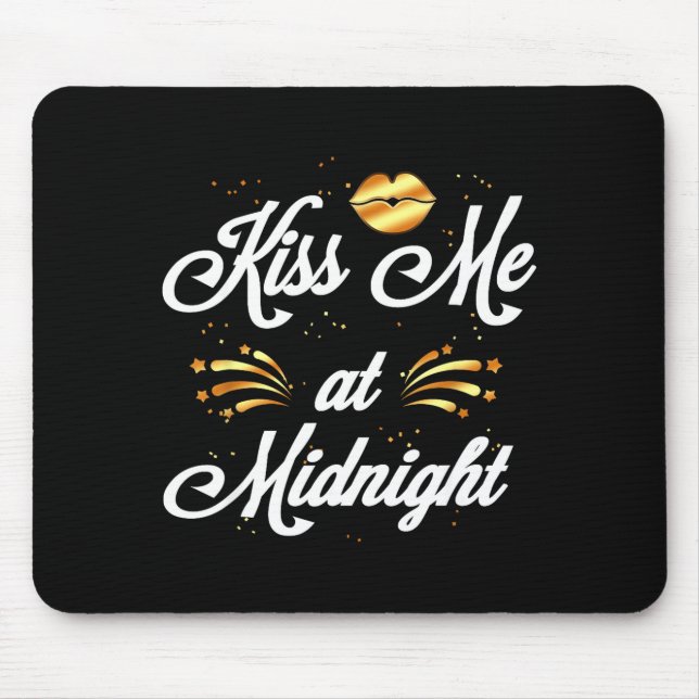 Mousepad Happy New Year's Eve Nye 2022 Party Kiss  (Frente)