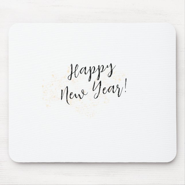 Mousepad Happy New Years Simple Calligraphy Script  (Frente)