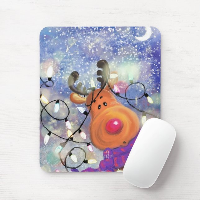 Mousepad Happy Reindeer - Natal (Com mouse)