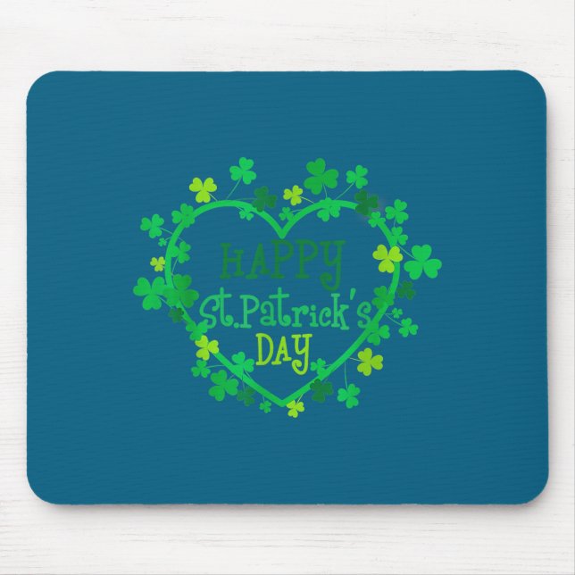 Mousepad Happy St. Patrick's Day Funny Saint Patrick Irish  (Frente)