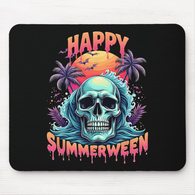 Mousepad Happy Summerwin Skeleton Summer Watermelon Jack-o (Frente)