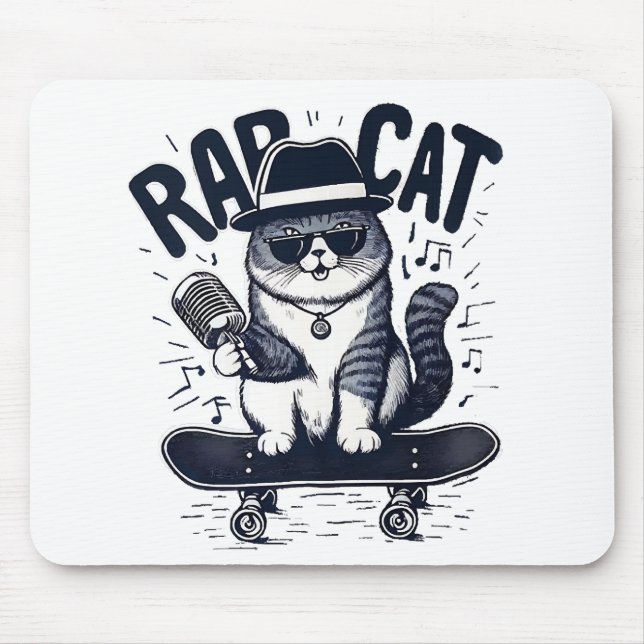 Mousepad Harmonia do Rap Cat (Frente)