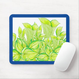 Mousepad 'Harmonia em Verde' em um Pad do Mouse