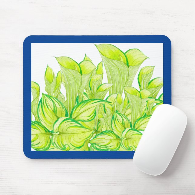 Mousepad 'Harmonia em Verde' em um Pad do Mouse (Com mouse)