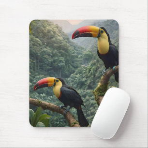 Mousepad Harmonia tropical: Dois tucanos na cobertura