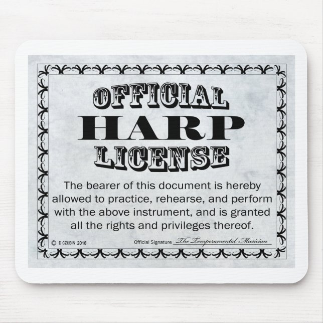 Mousepad Harp License (Frente)