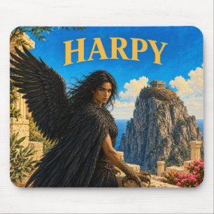 Mousepad Hárpia, Monstro de Fantasia Gótica
