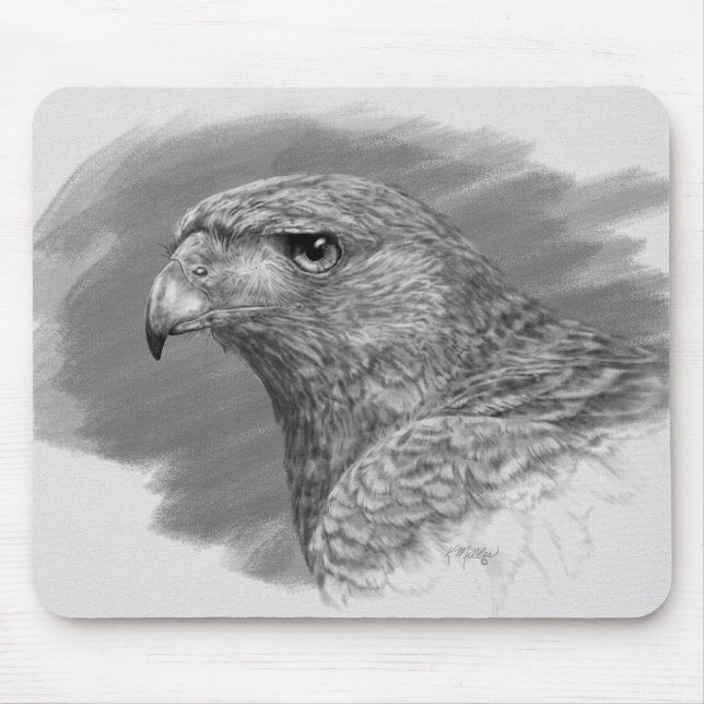 Mousepad Harris Hawk Drawing (Frente)