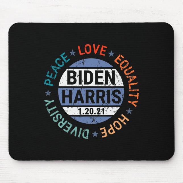 Mousepad Harris Peace Love Igualdade Esperam Diversidade em (Frente)