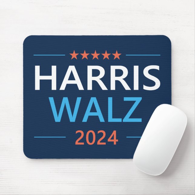 Mousepad Harris Walz 2024 para Presidente (Com mouse)