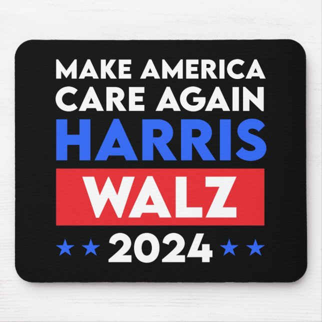 Mousepad Harris Walz 2024 Torna A América Mais Cuidada (Frente)