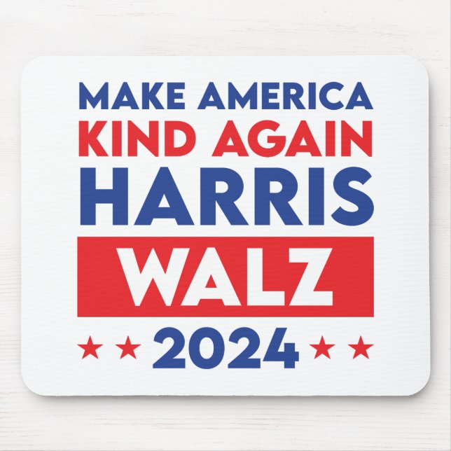 Mousepad Harris Walz 2024 Torna A América Mais Forte Novame (Frente)