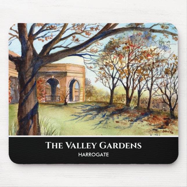Mousepad Harrogate dos Jardins do Vale por Farida Greenfiel (Frente)