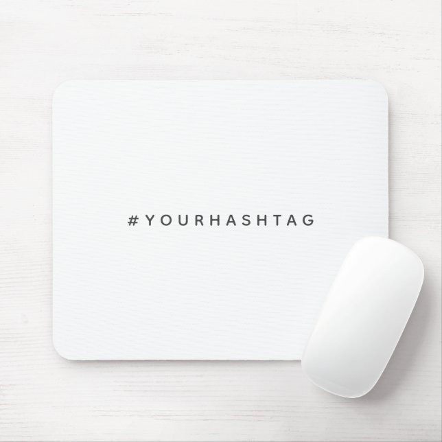 Mousepad Hashtag | Suas mídias sociais modernas de tendênci (Com mouse)
