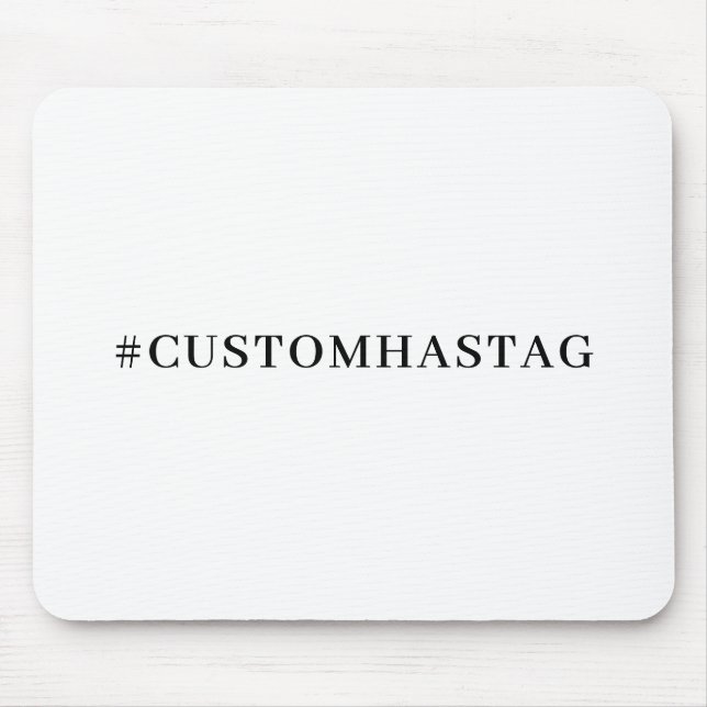 Mousepad Hashtag Your Modern Trending Social Media (Frente)