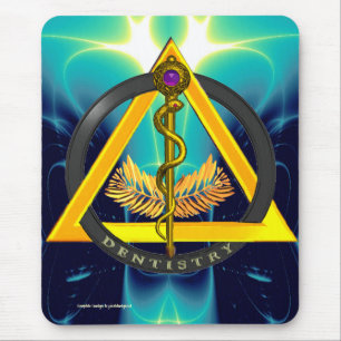 MOUSEPAD HASTE DA ODONTOLOGIA DO DENTISTA DE ASCLEPIUS