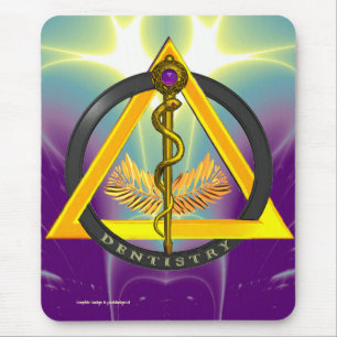 MOUSEPAD HASTE DA ODONTOLOGIA DO DENTISTA DE ASCLEPIUS