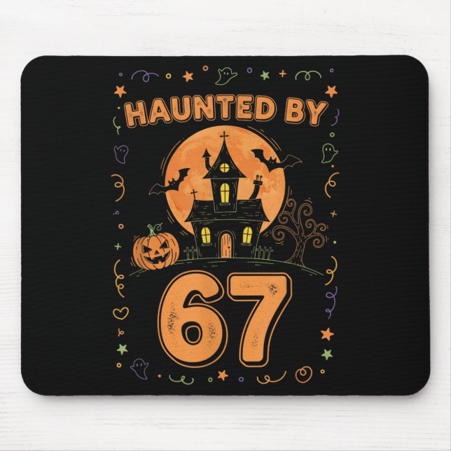 Mousepad Haunted By 67 Funny Halloween  (Frente)