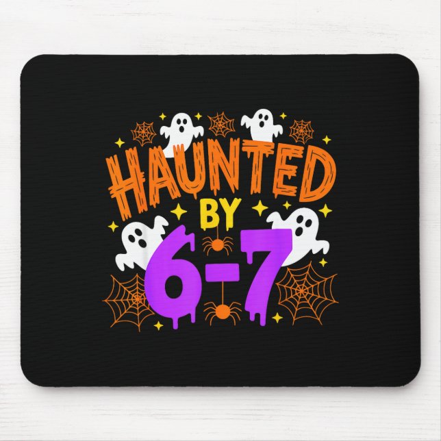 Mousepad Haunted By 67 Funny Six Seven Meme Halloween Costu (Frente)