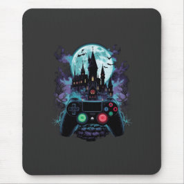 Mousepad Haunted Castle Horror Gamer Design
