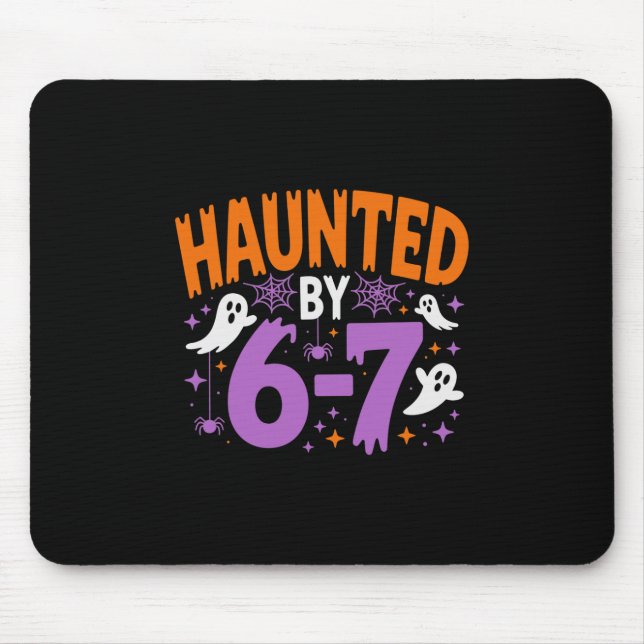 Mousepad Haunted Halloween Skeleton Haunted Six Seven Numbe (Frente)