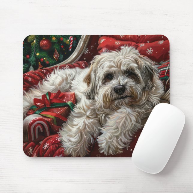 Mousepad Havanês Cachorro Festivo (Com mouse)