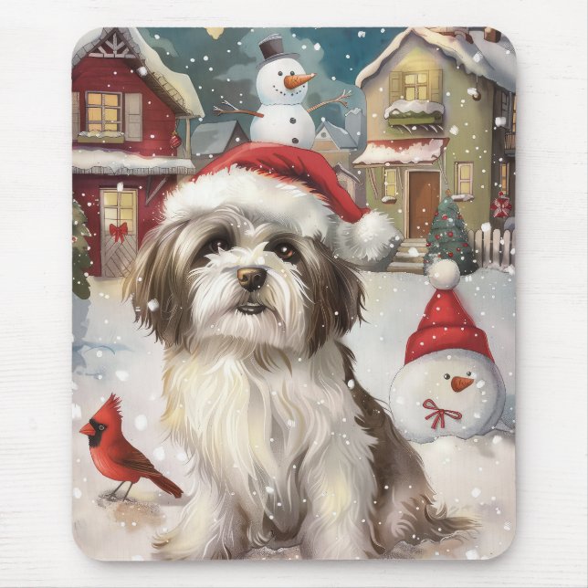 Mousepad Havanese Winter Wonderland Christmas Joy (Frente)