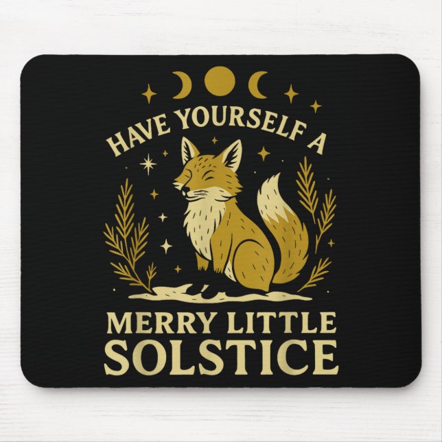 Mousepad Have Yourself A Merry Little Solstice Fox Mystic  (Frente)