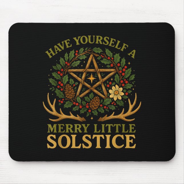 Mousepad Have Yourself A Merry Little Solstice Witchcore  (Frente)