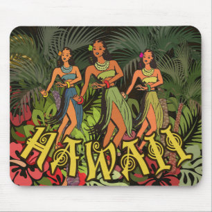 Mousepad Hawaii Aloha Palm Hula Art Design