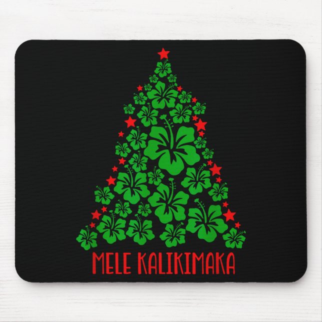 Mousepad Hawaii Christmas Mele Kalikimaka Floral Christmas  (Frente)