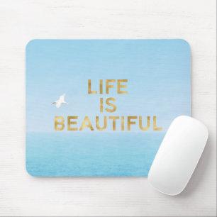 Mousepad Hawaii Ocean Bird Voando Dourada Belíssima citaç